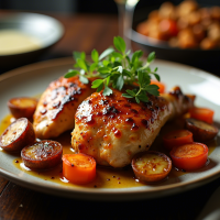 Honey Glazed Chicken with Roasted Vegetables